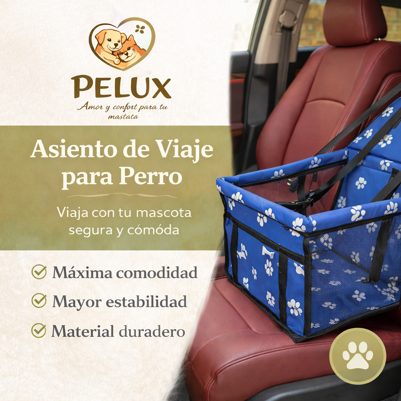 🐾 Pelux | Asiento de Viaje para Perro – Coche
