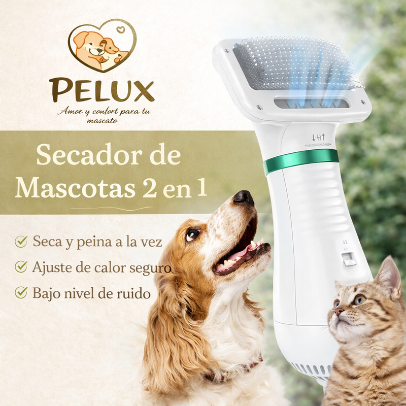 Secador de Mascotas 2 en 1 - Pelux®